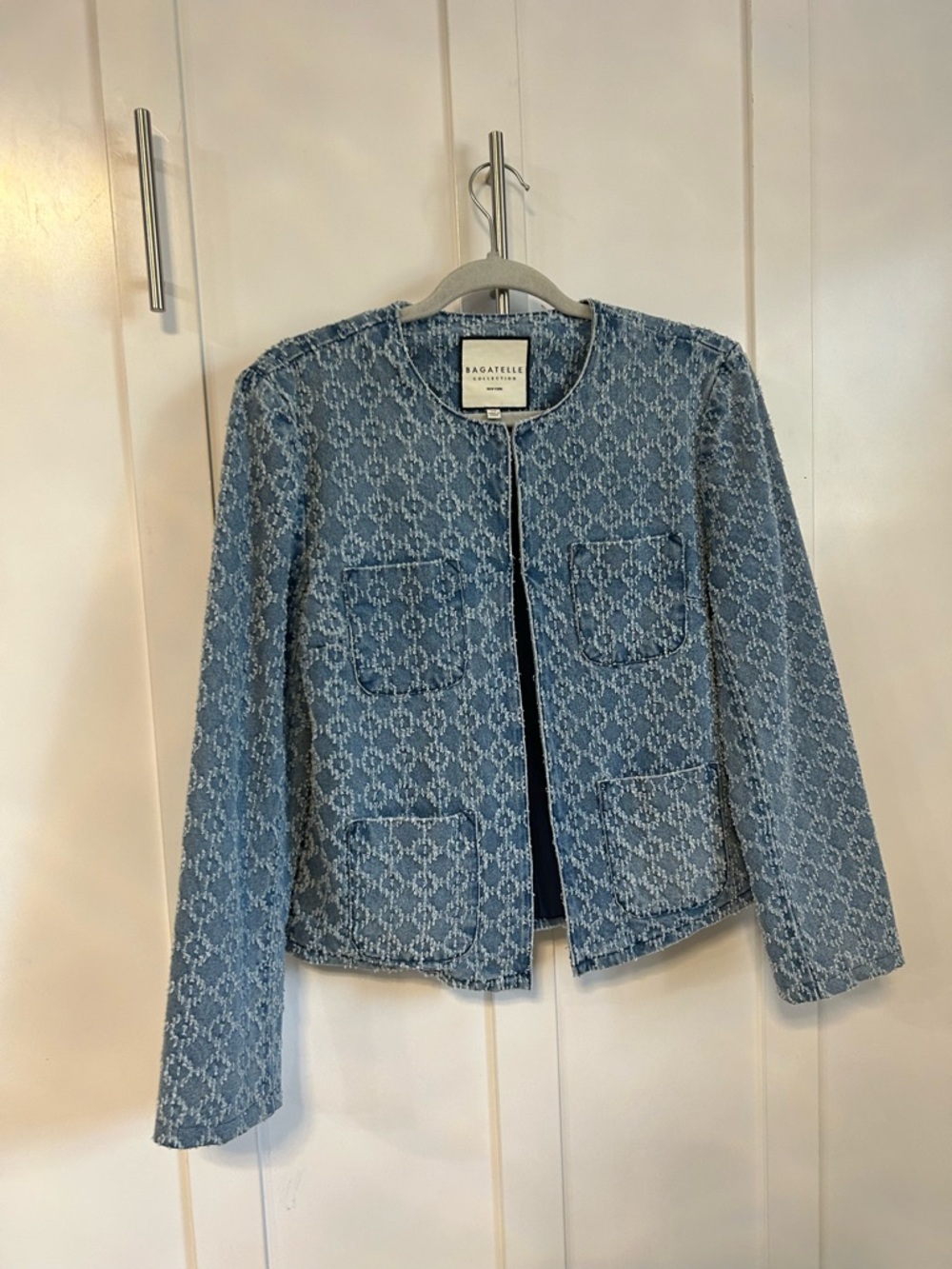 Bagatelle textured denim jacket with pockets